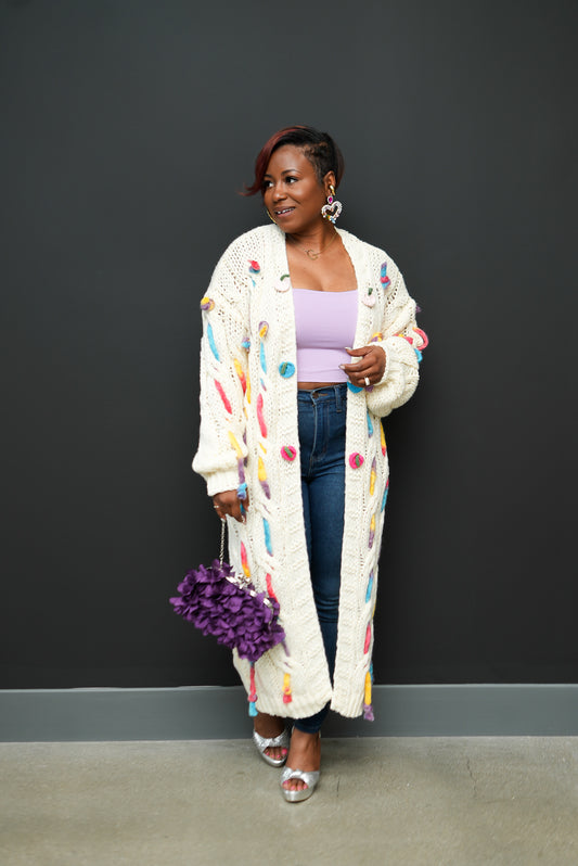 Cozy Confetti Knit Duster