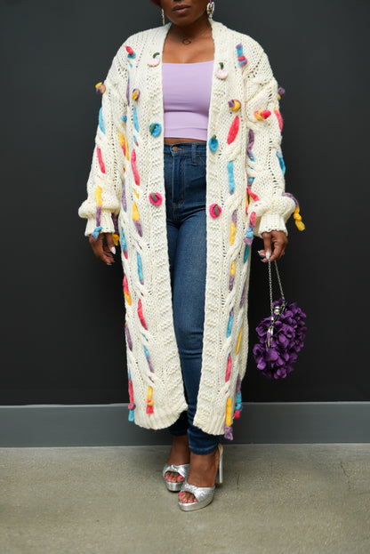Cozy Confetti Knit Duster