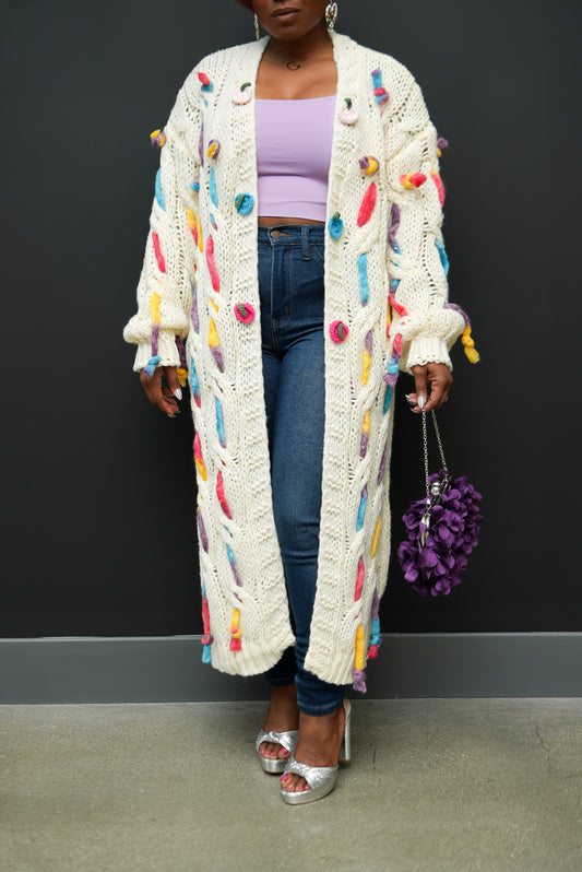 Cozy Confetti Knit Duster