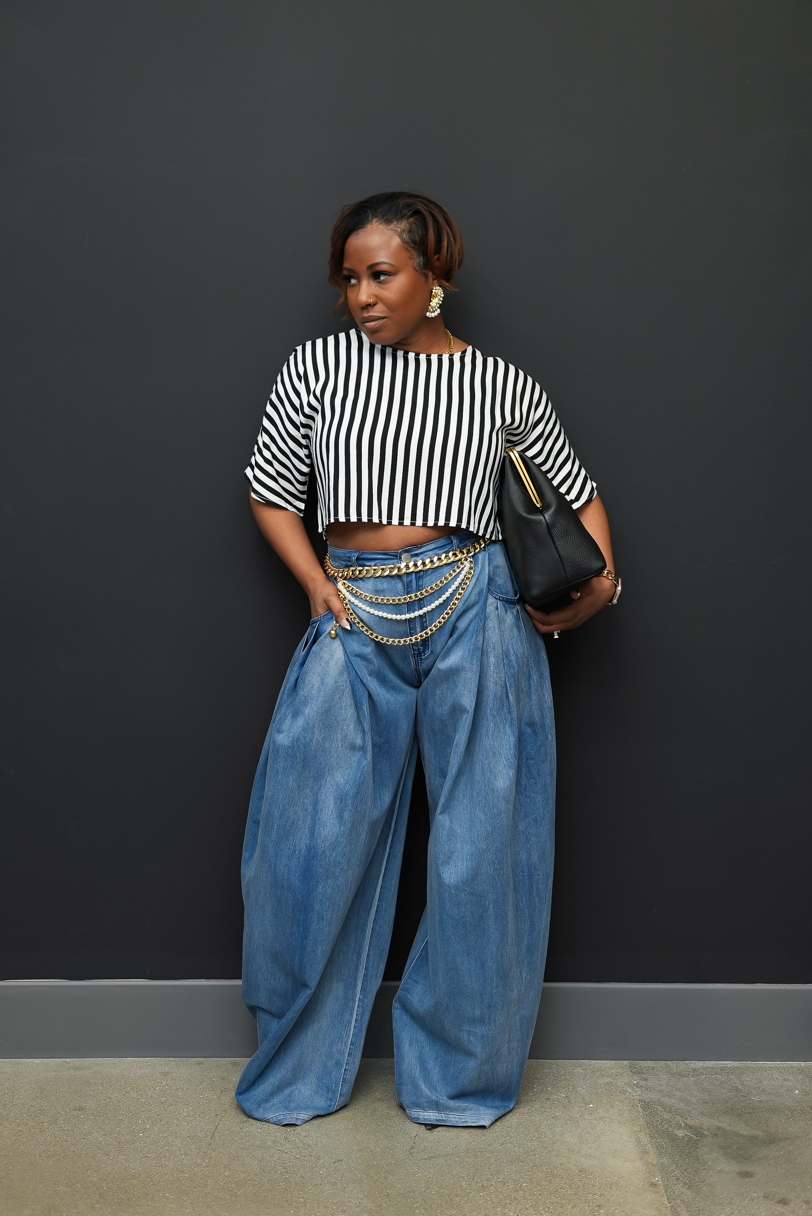 SKY JEANS ワイドレッグデニム Skyline Slay Wide-Leg Denim Pants