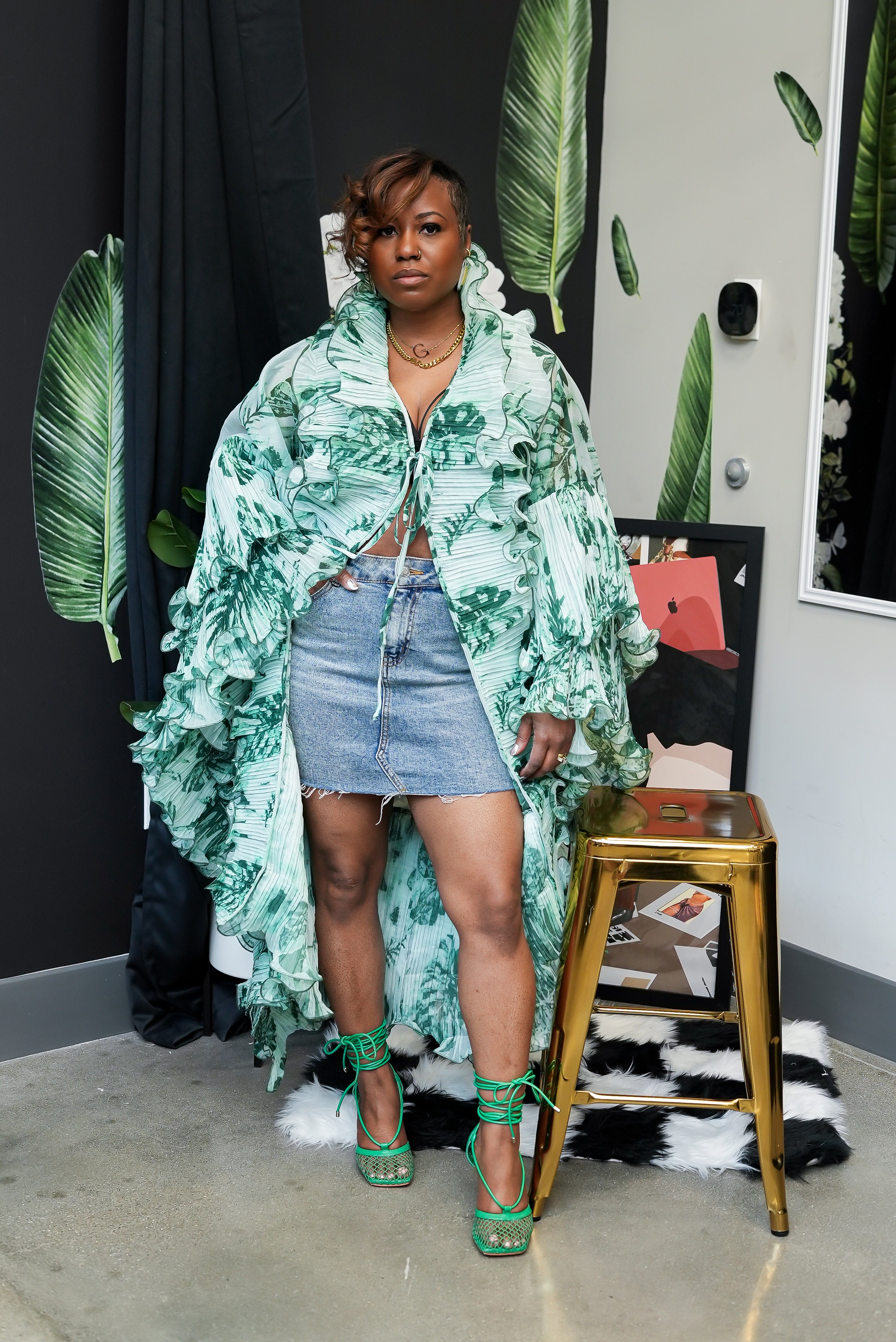 Sunset Ruffle Duster (Green)