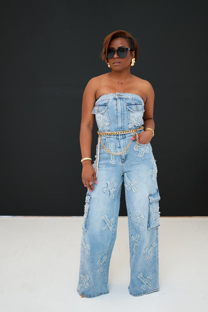 Highly Favored Denim Jumpsuit