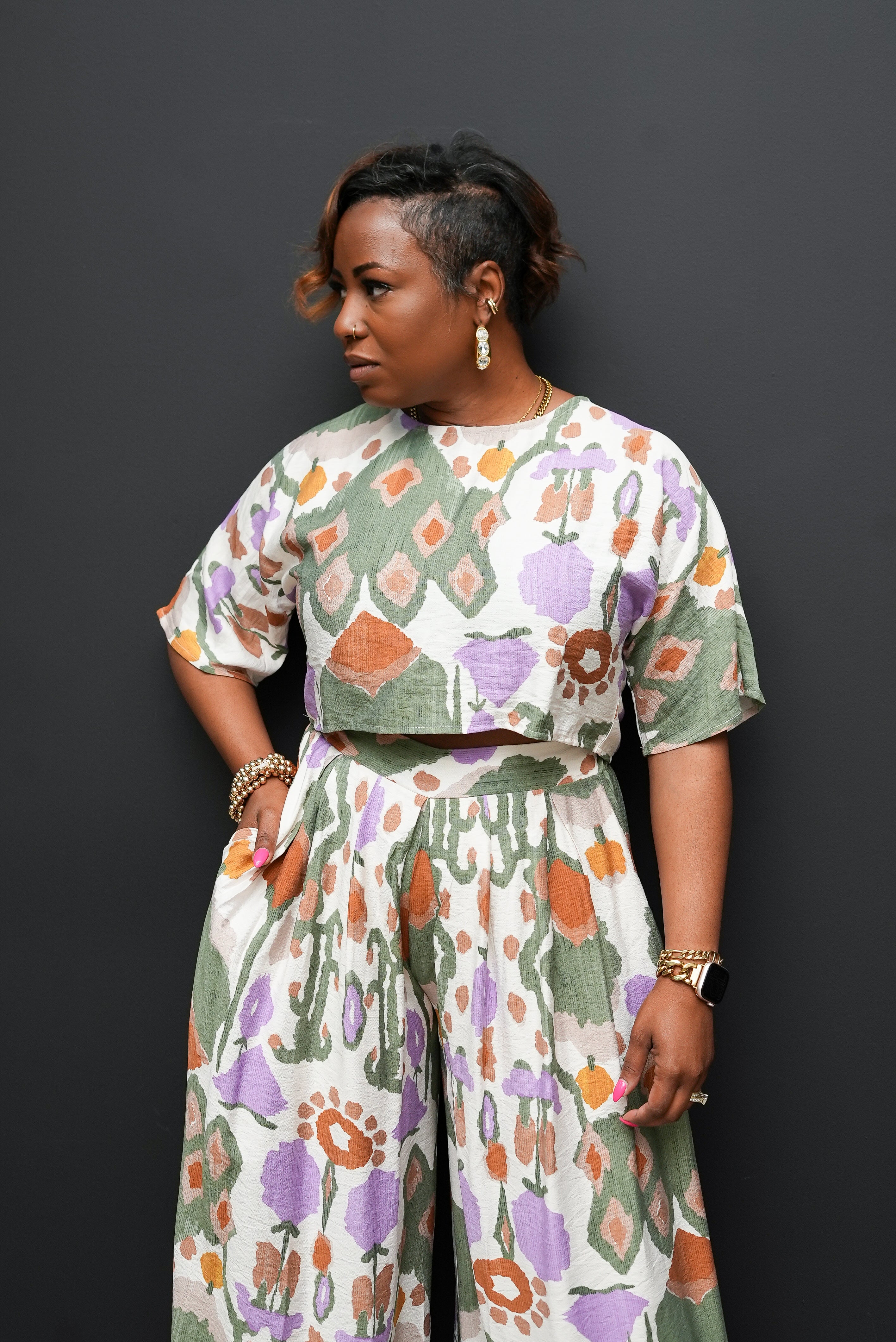 Desert Bloom Printed Palazzo Set