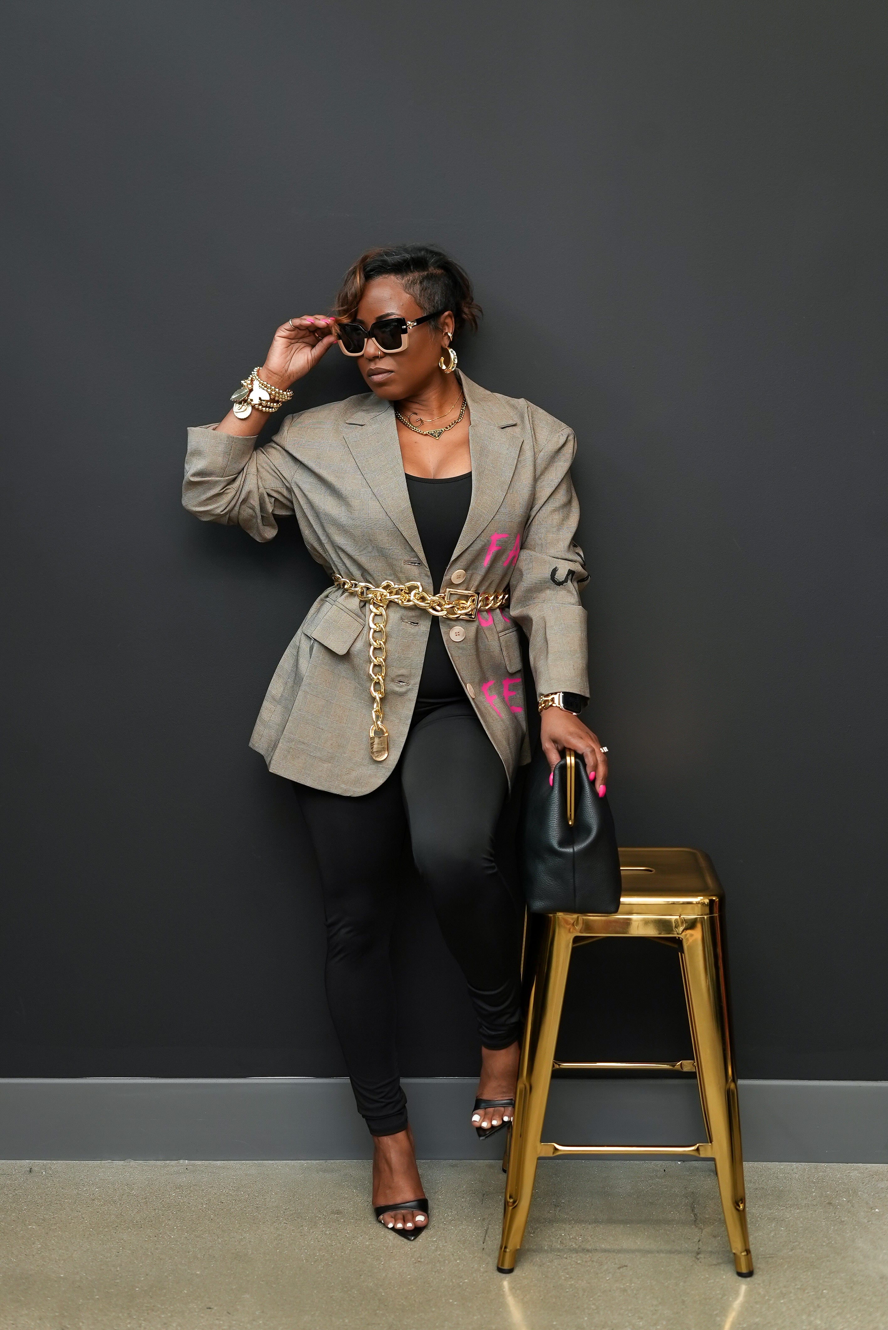 Faith Over Fear Graphic Blazer