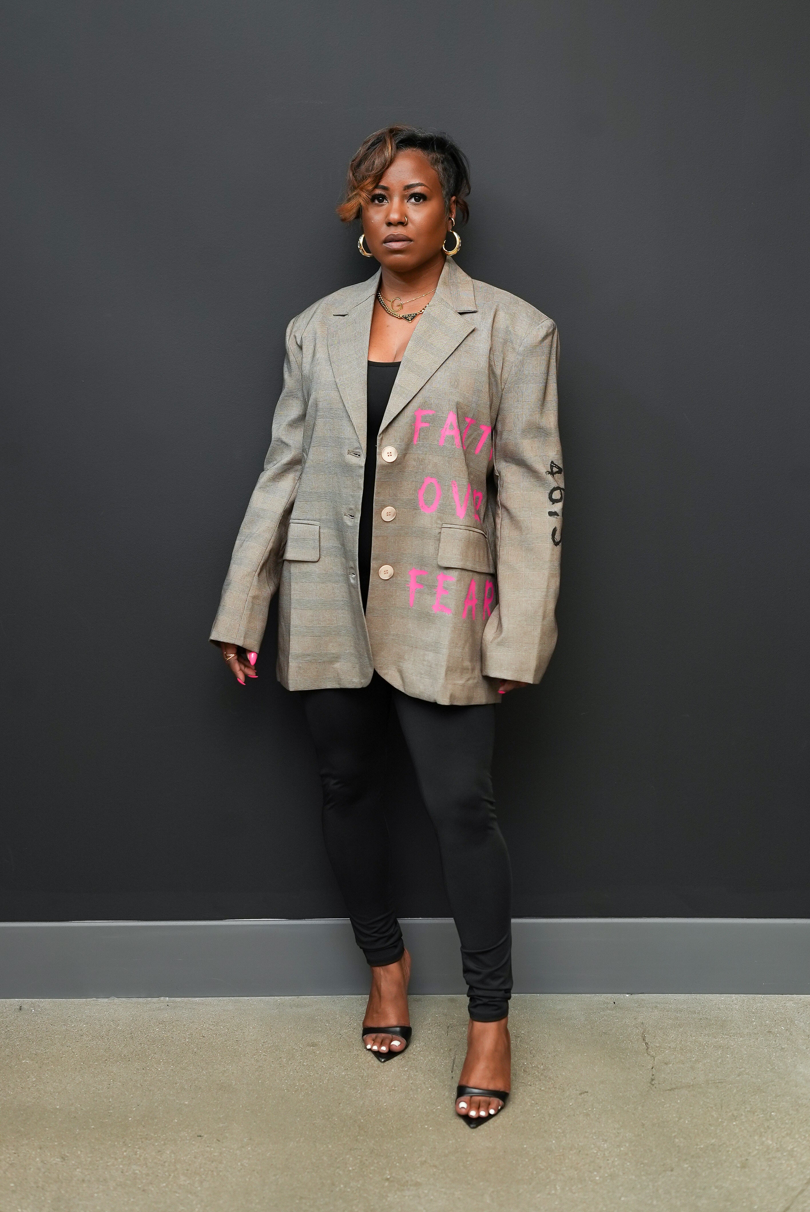 Faith Over Fear Graphic Blazer