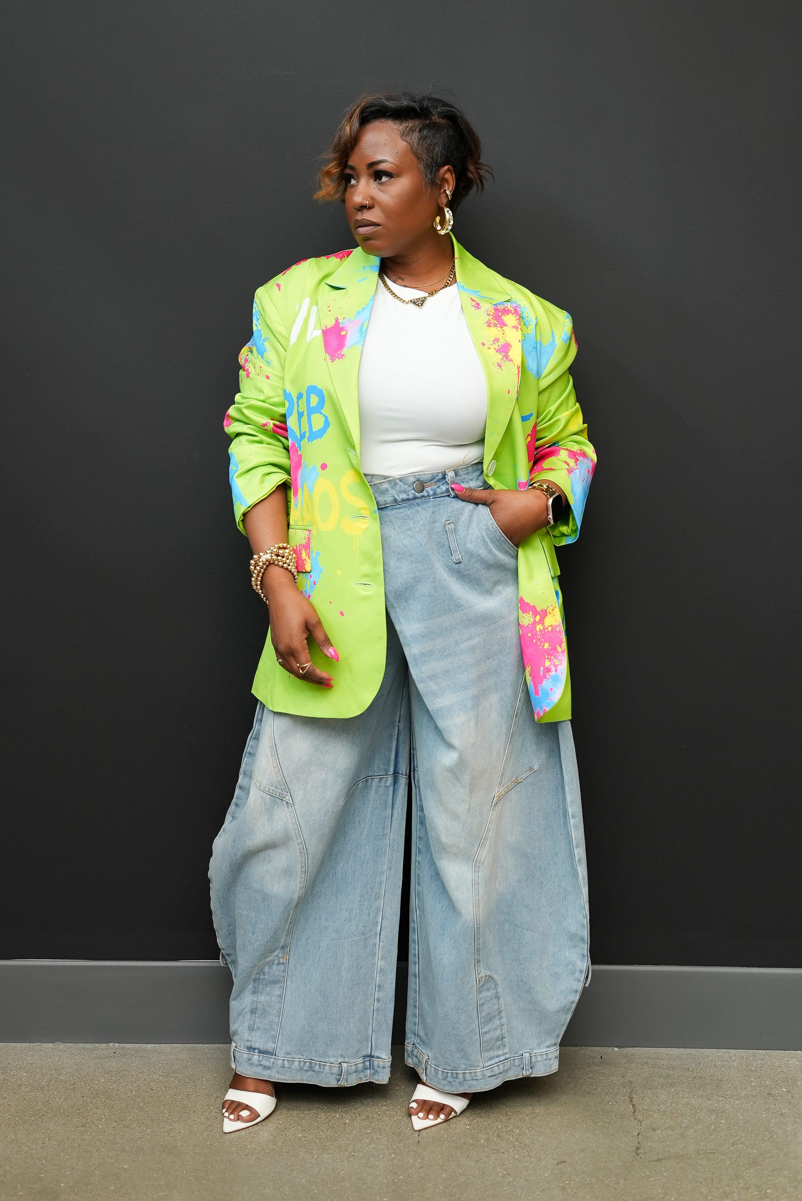 Chaos & Confidence Statement Boyfriend Blazer