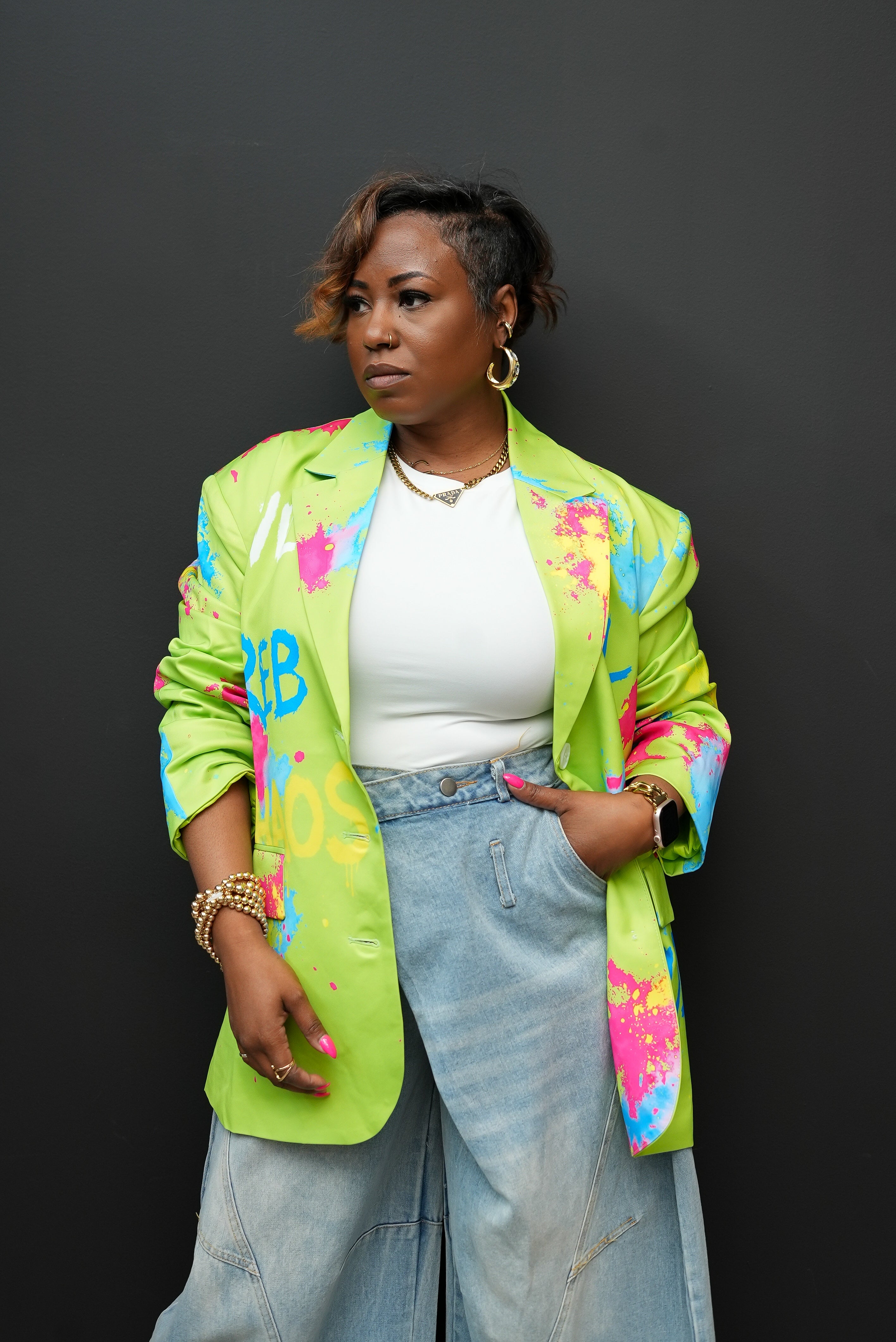 Chaos & Confidence Statement Boyfriend Blazer