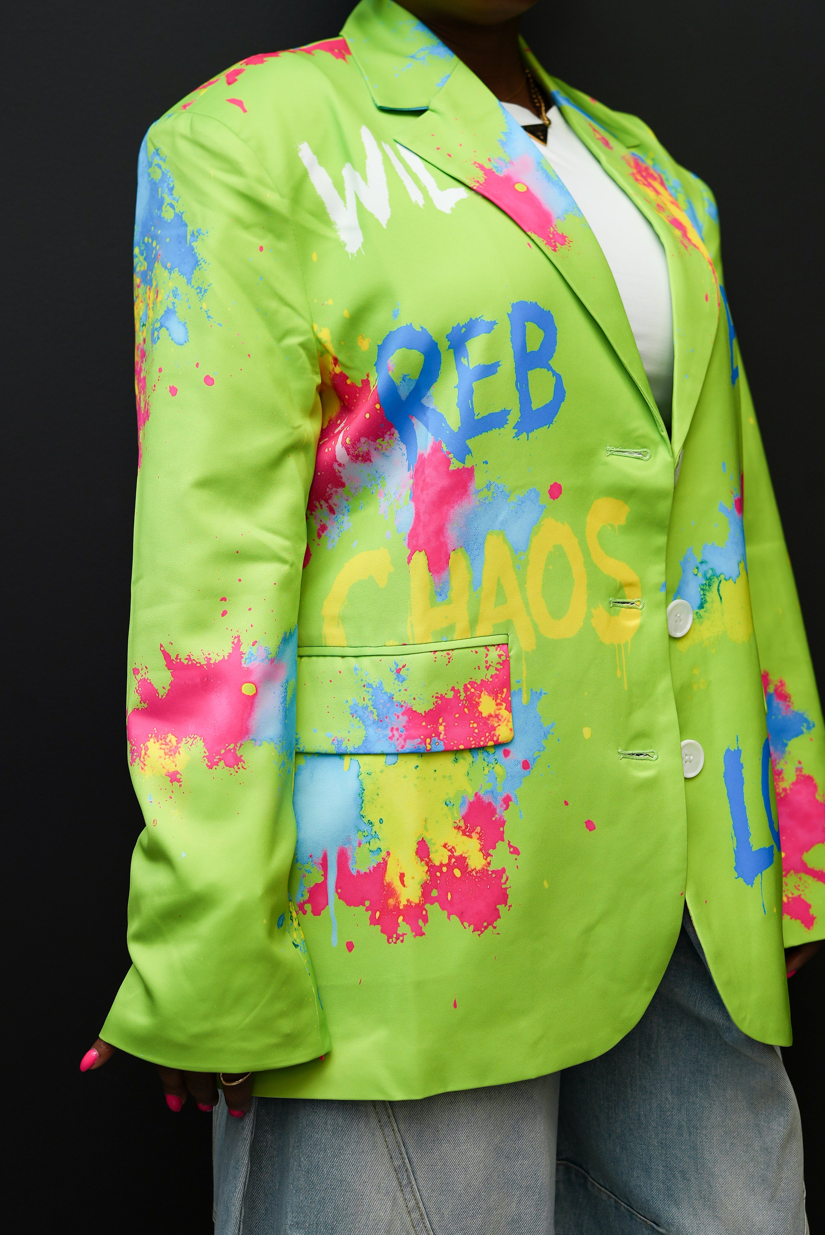 Chaos & Confidence Statement Boyfriend Blazer