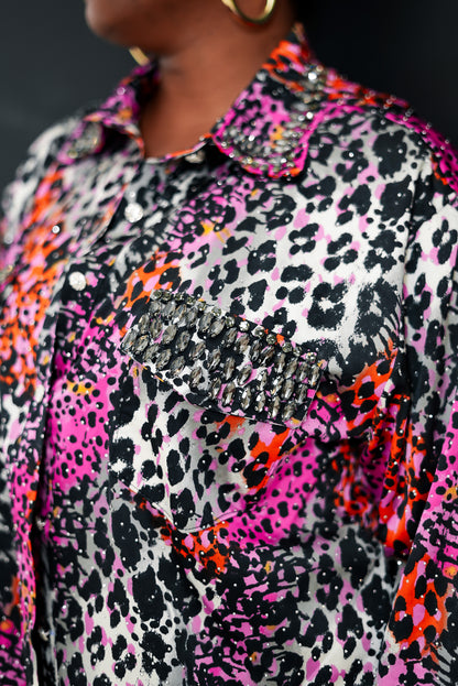 Jeweled Leopard Shirt