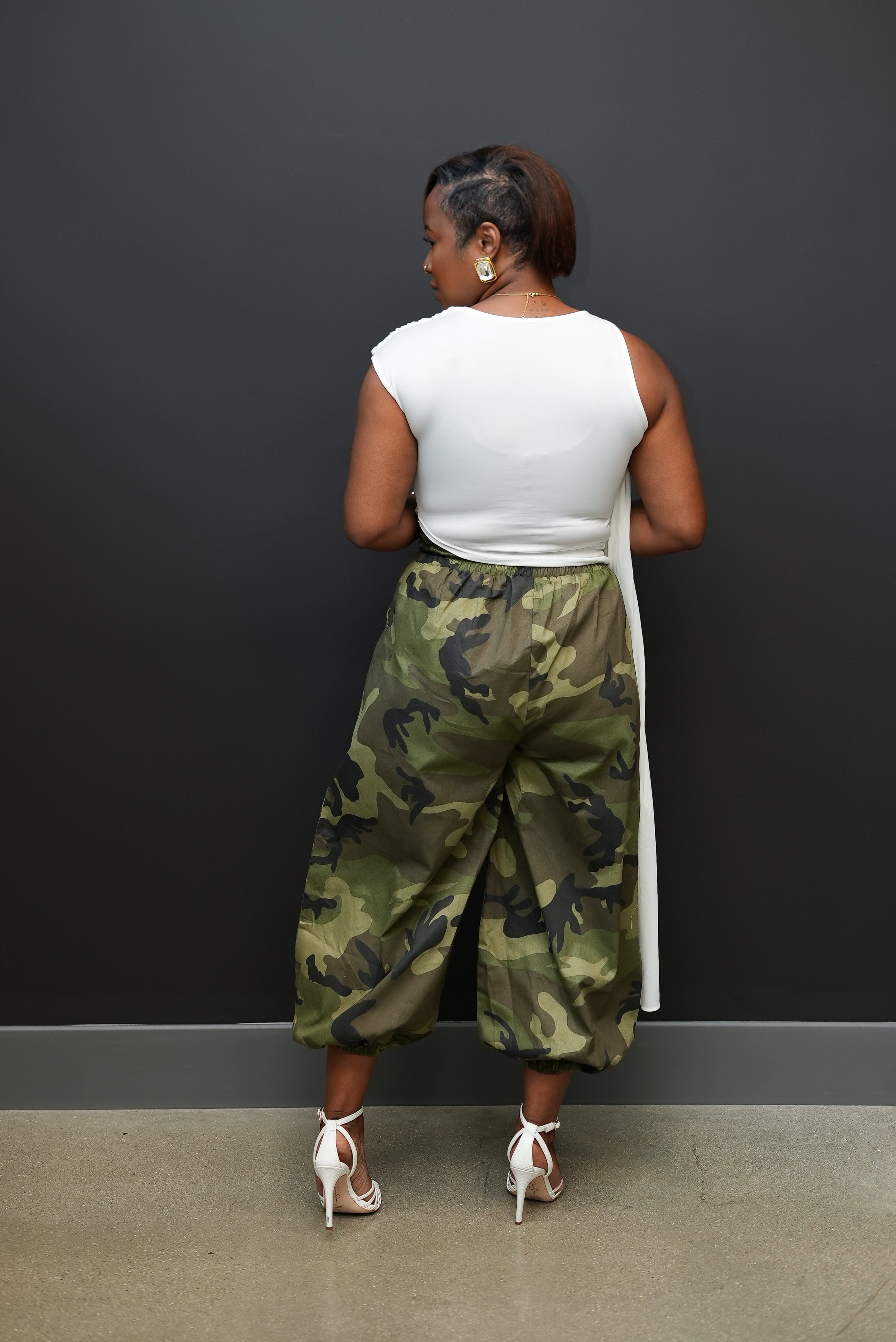 Camo Bubble Capri Pants