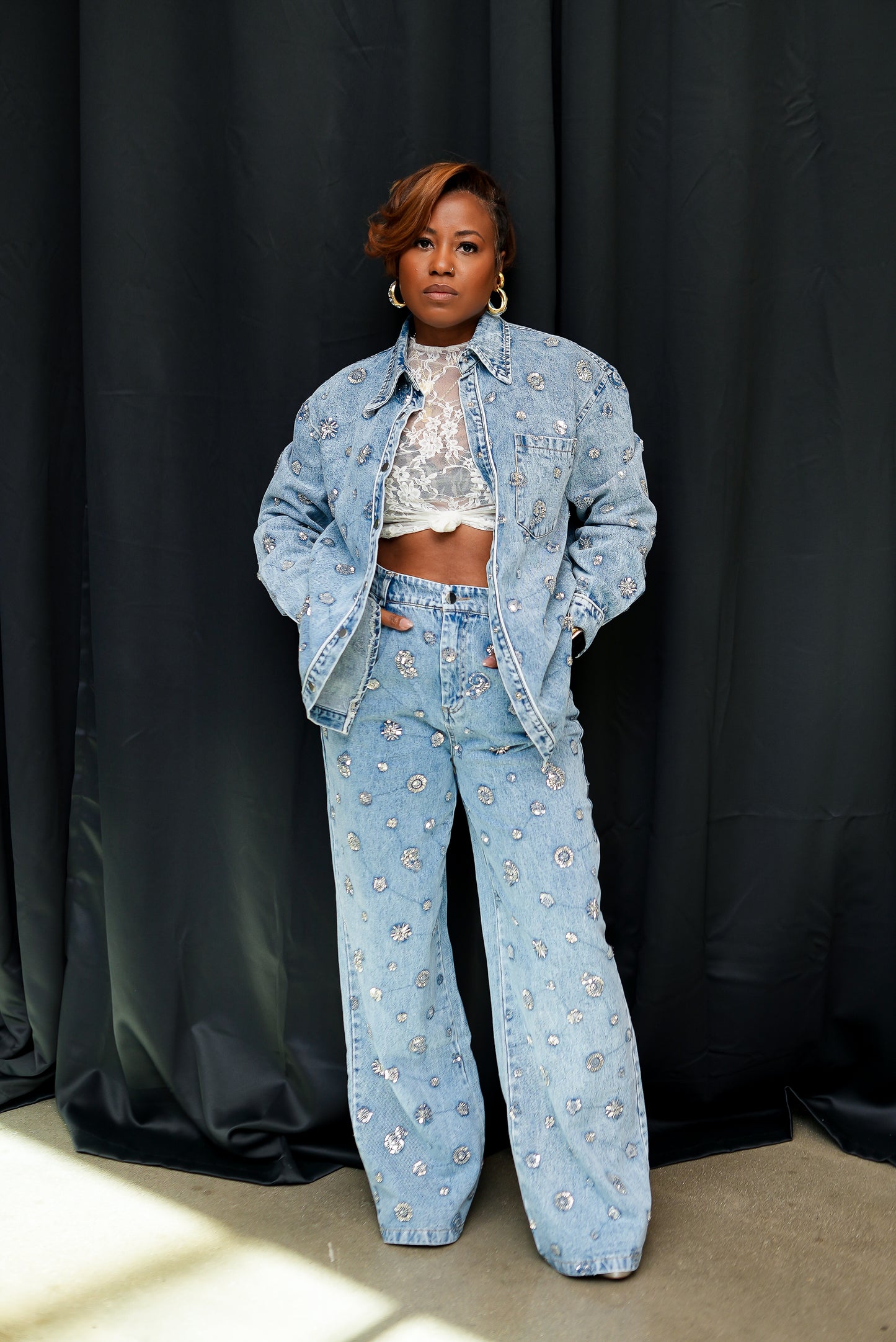 Sparkle Denim Set