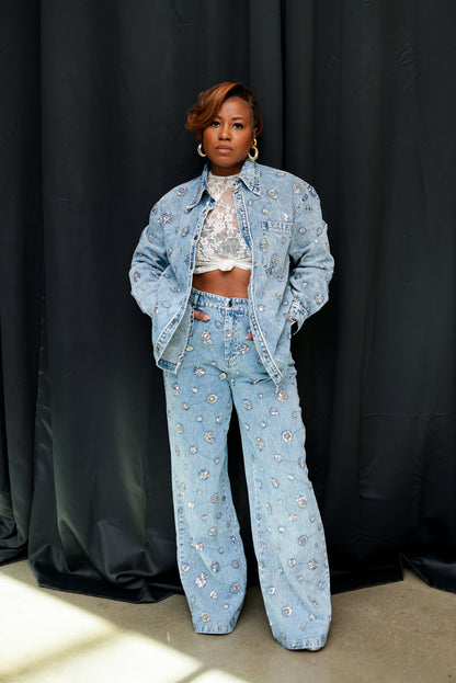 Sparkle Denim Set