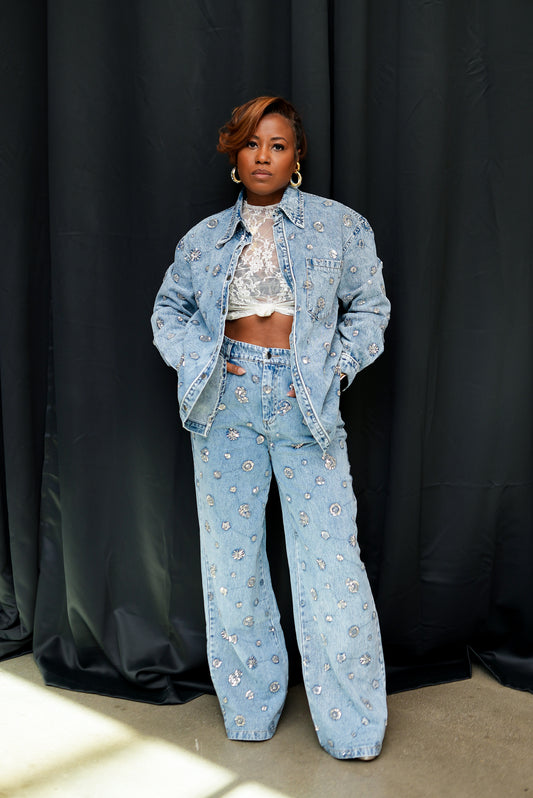 Sparkle Denim Set