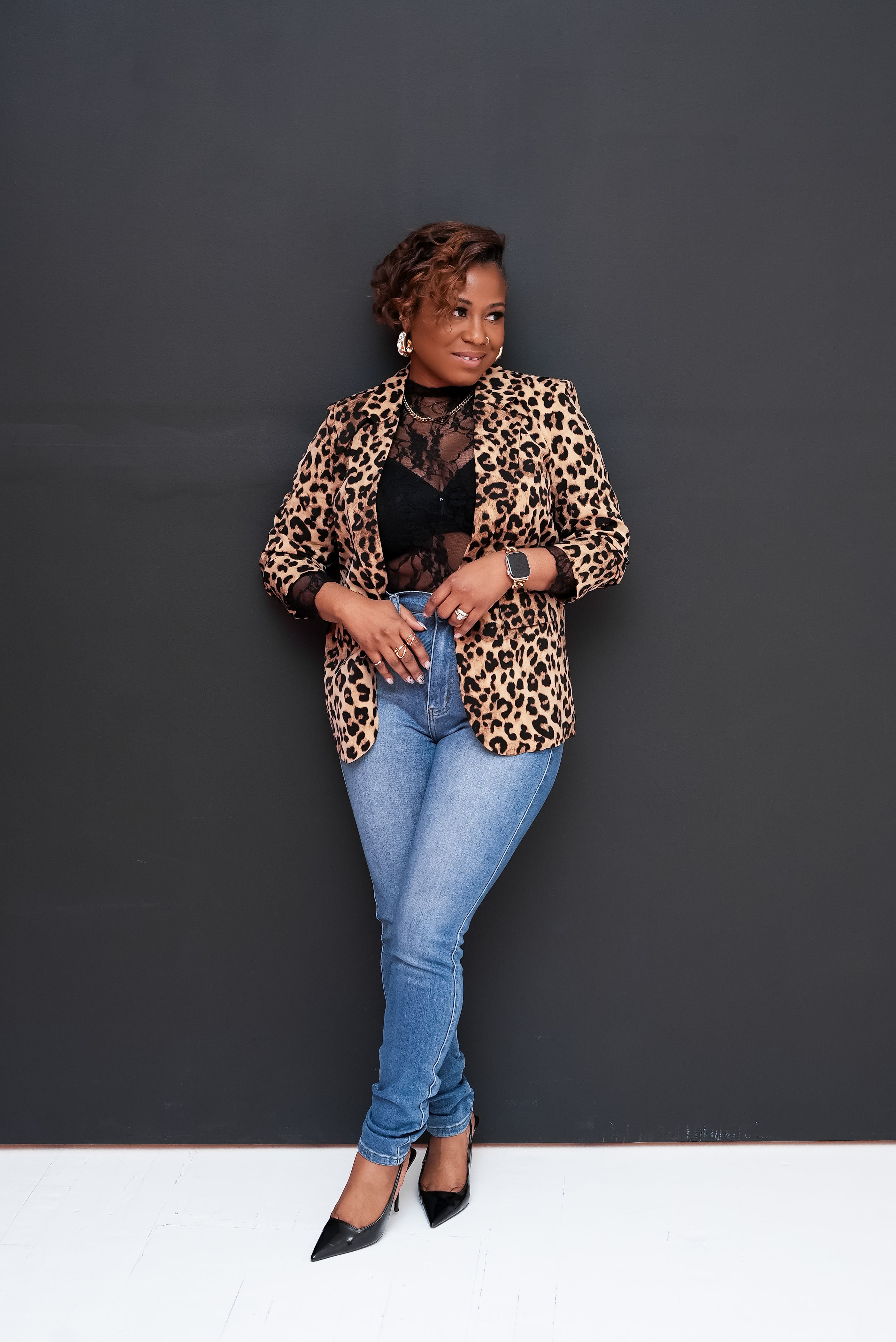 Leopard Printed Blazer