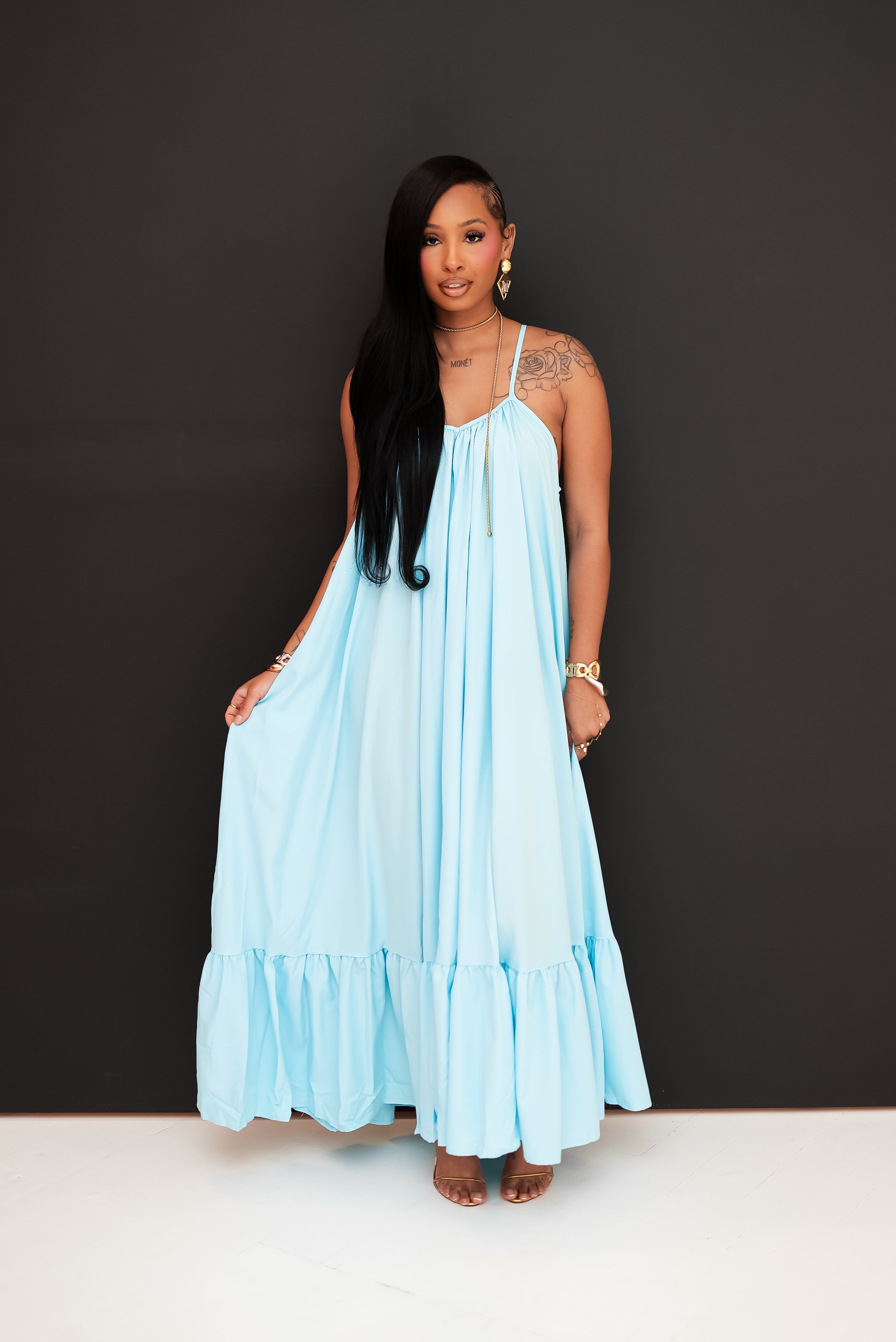 Sky Blue Flow Maxi Dress