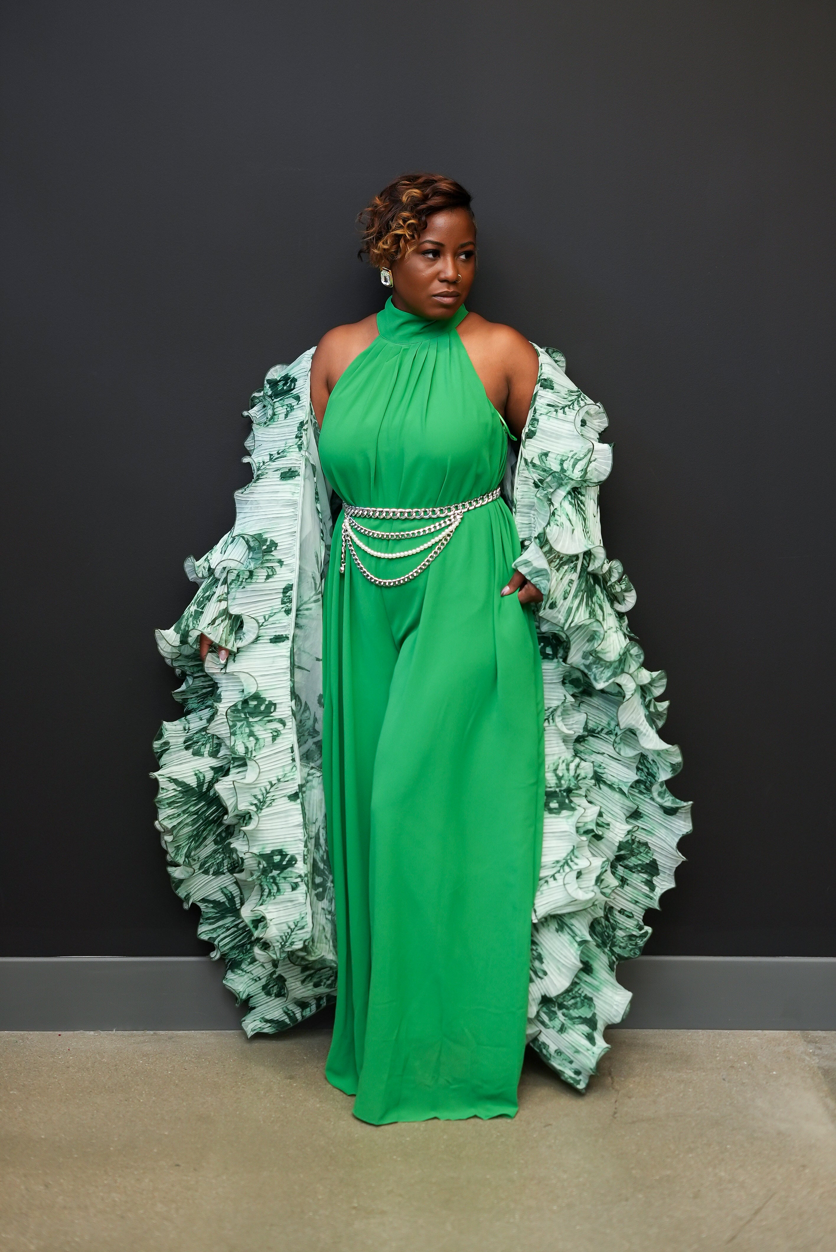 Sunset Ruffle Duster (Green)