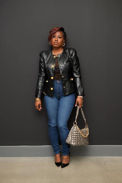 Golden Leather Jacket