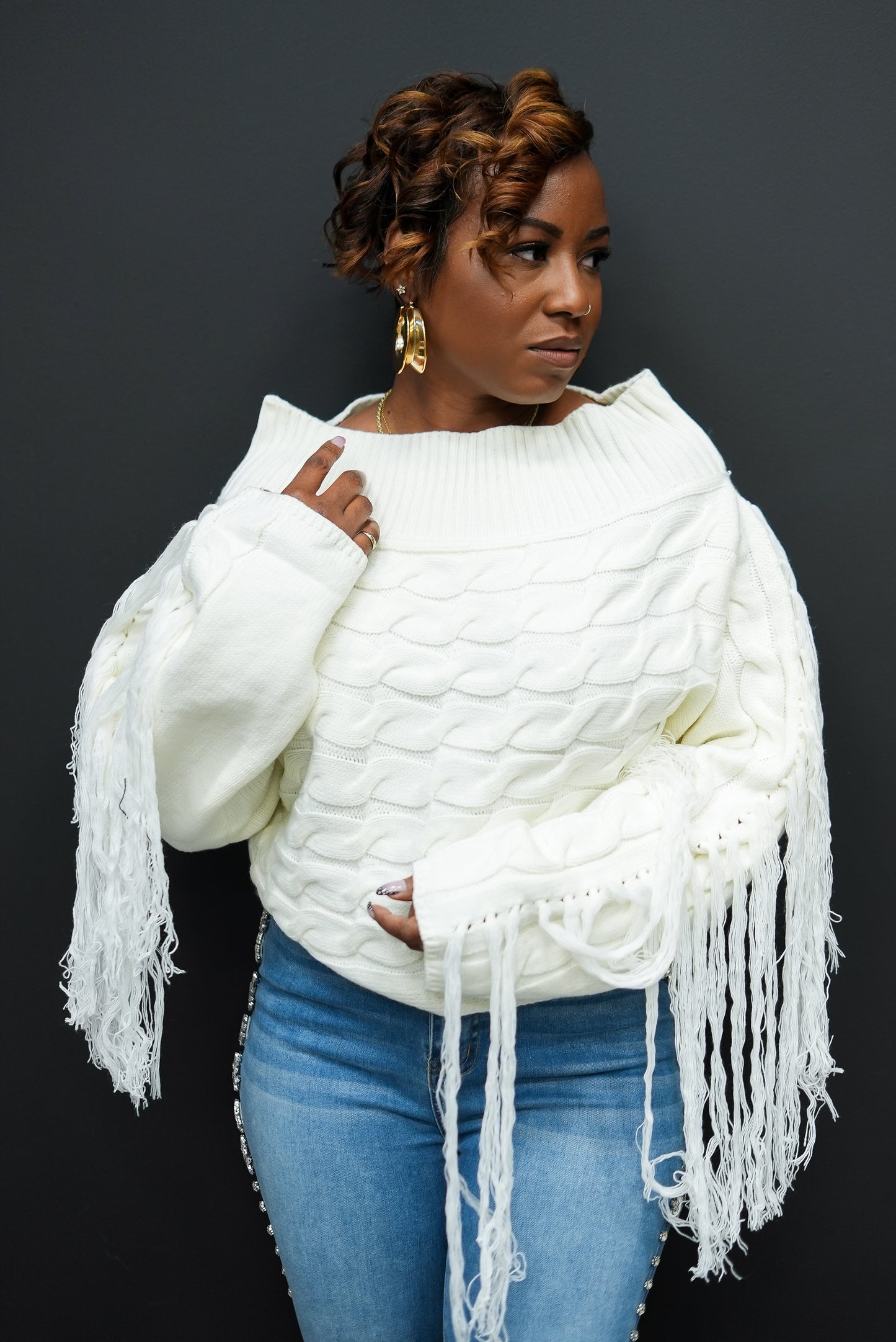 Royal Fringe Sweater