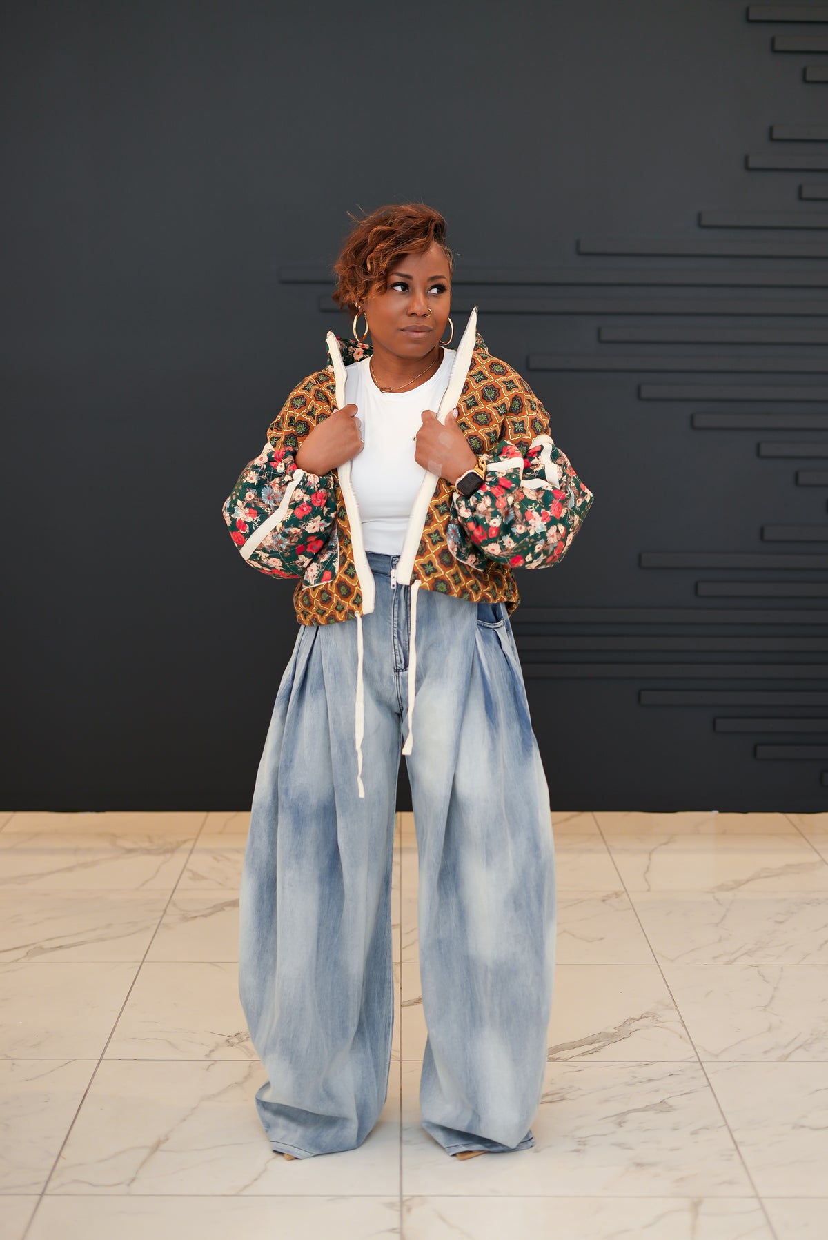 Mixed Print Patchwork Jacket