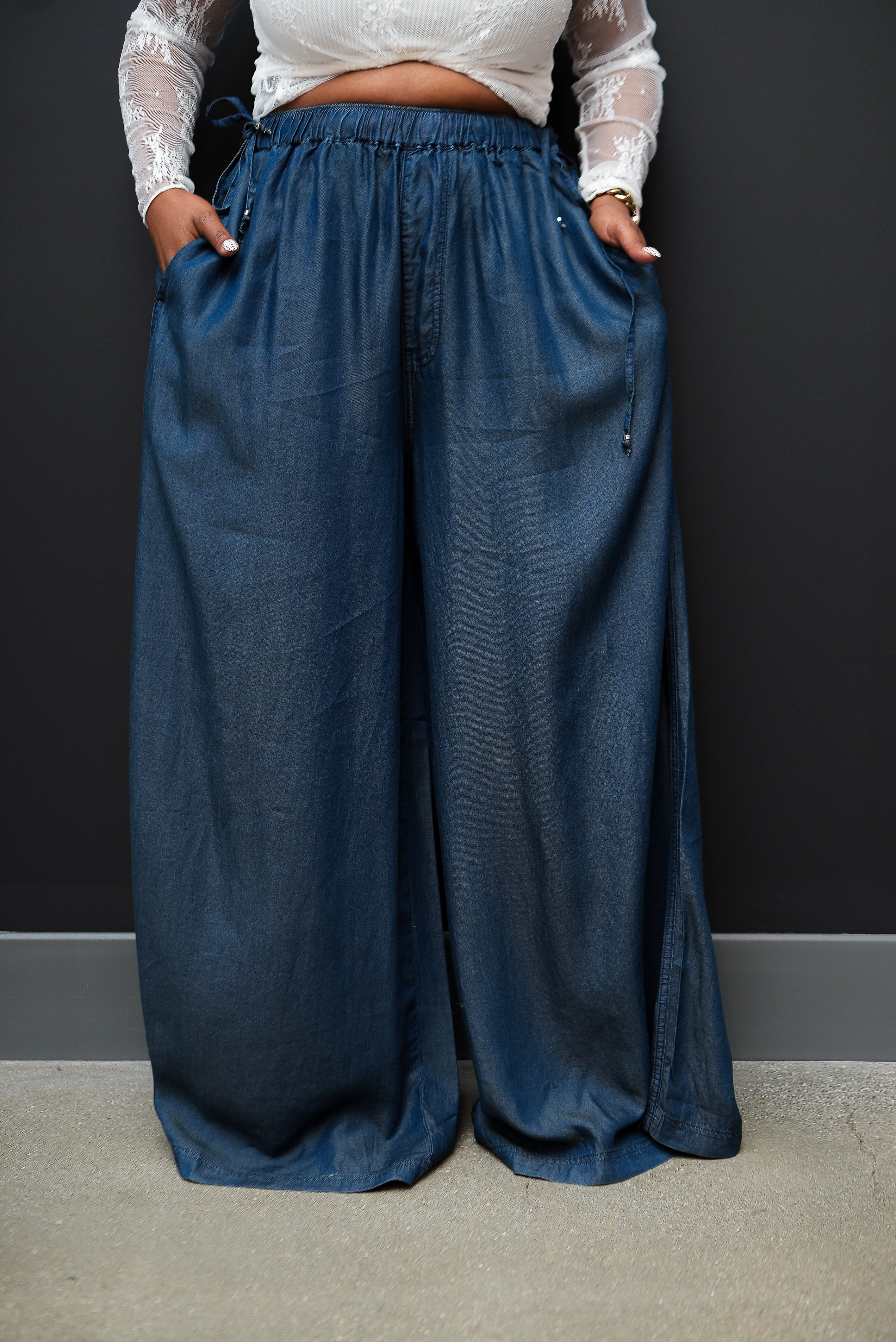 Golden Ease Palazzo Pants