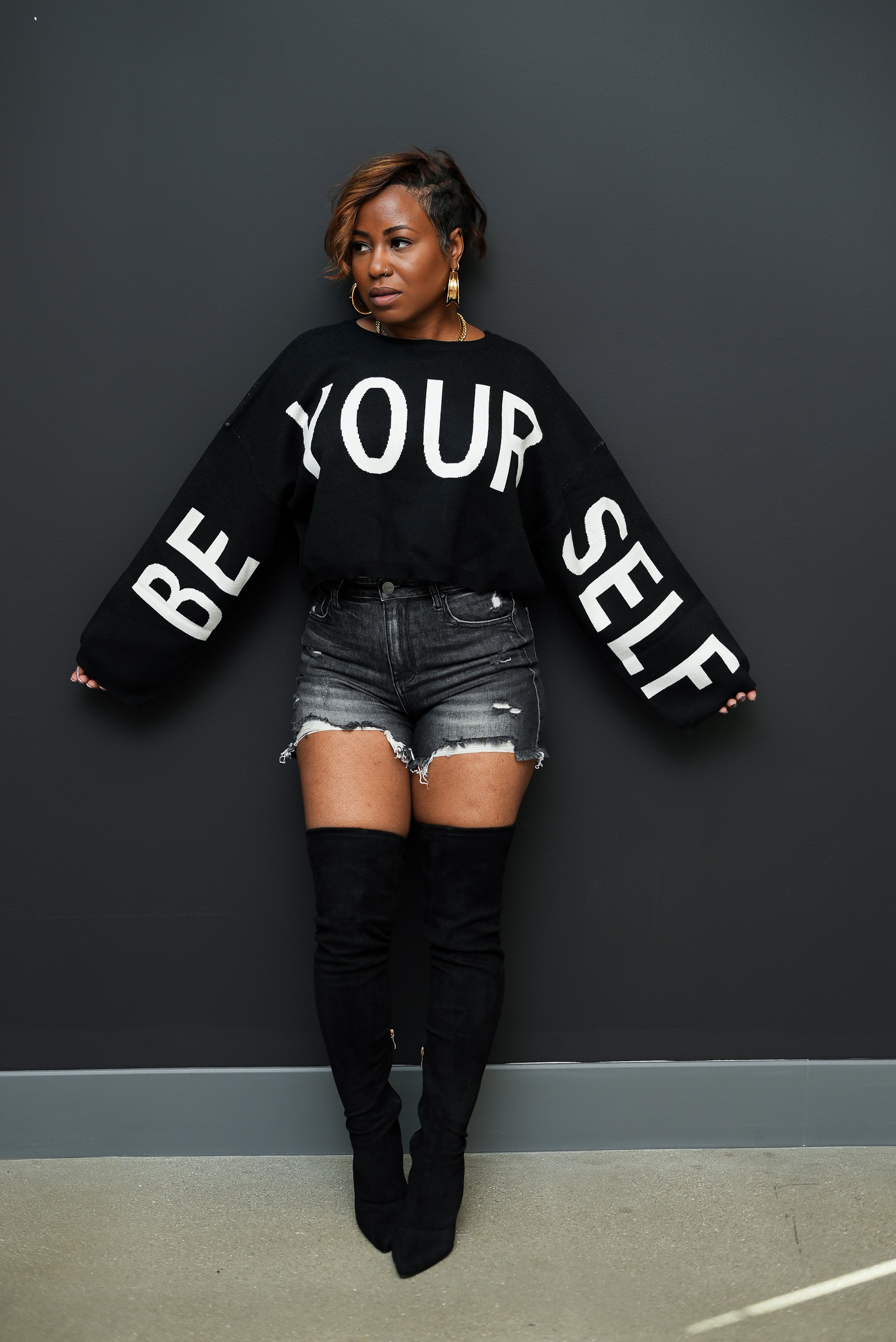 Be You Knit Crop sweater
