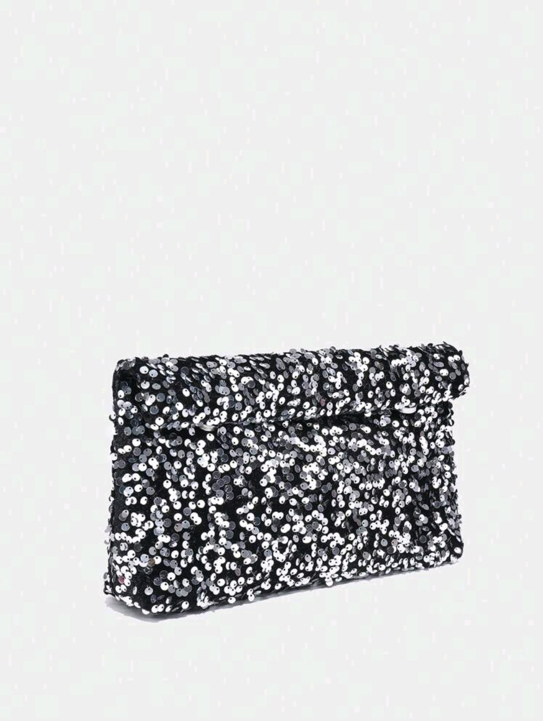 Sequin Fold Over Clutch