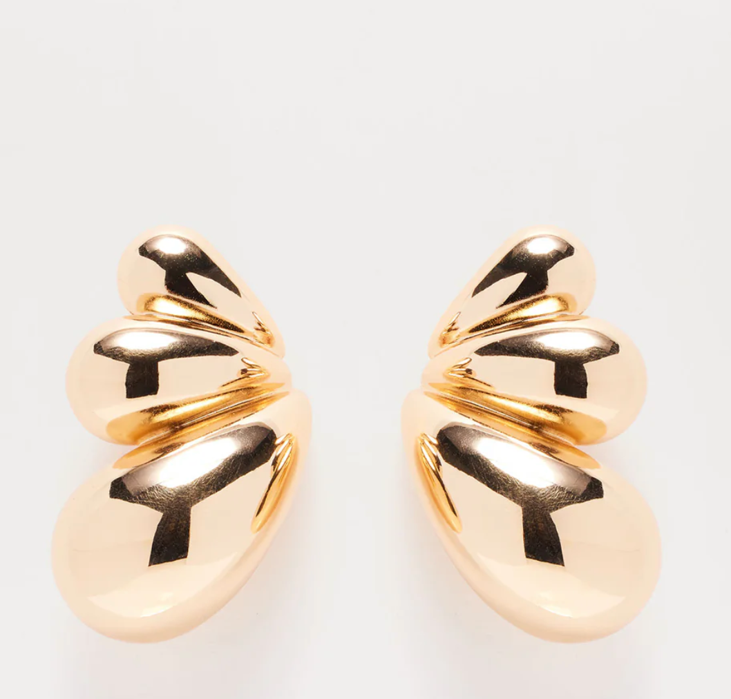 Golden Glam Statement Earrings