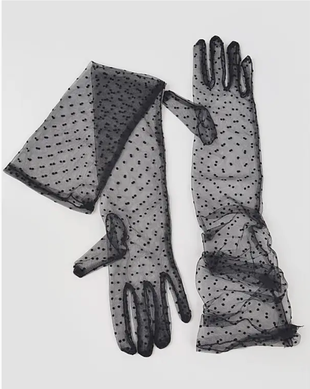 Mesh Polka Dot Gloves