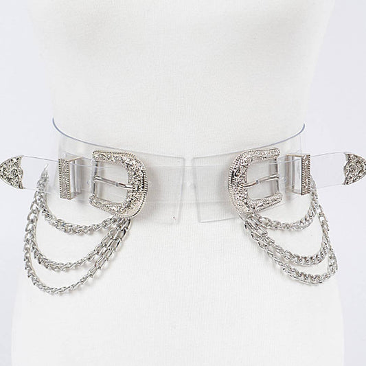 Multi Metal Chain Belt (Plus Size)