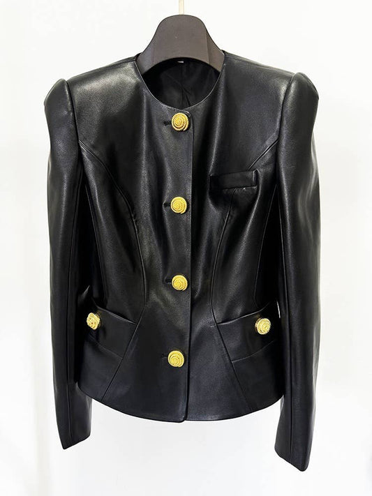 Golden Leather Jacket