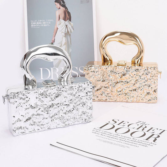 Metallic Acrylic Box Bag