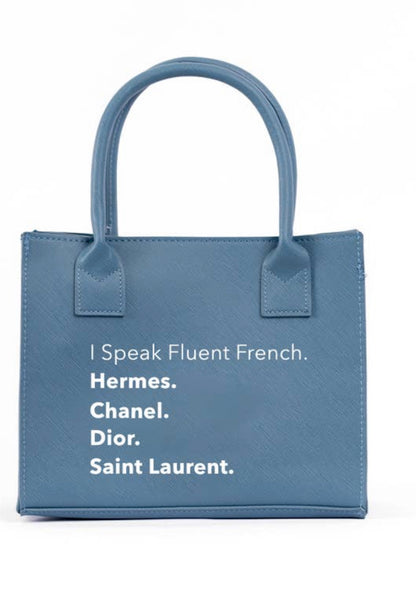French Blue Mini tote bag