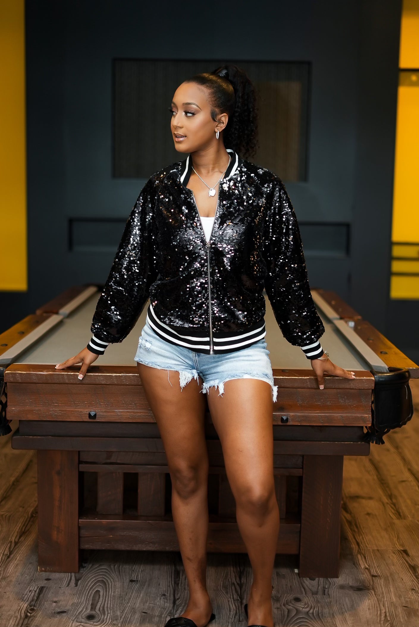 Sequin Varsity Jacket