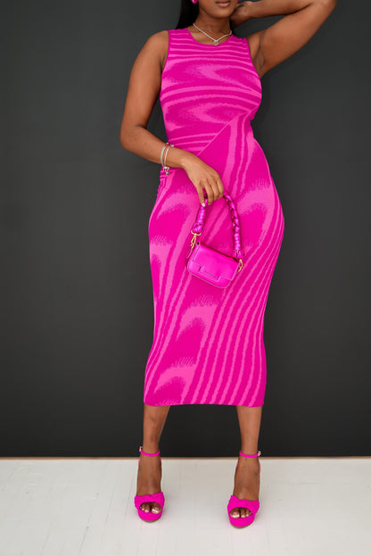 Line of sight dress (Fuschia)