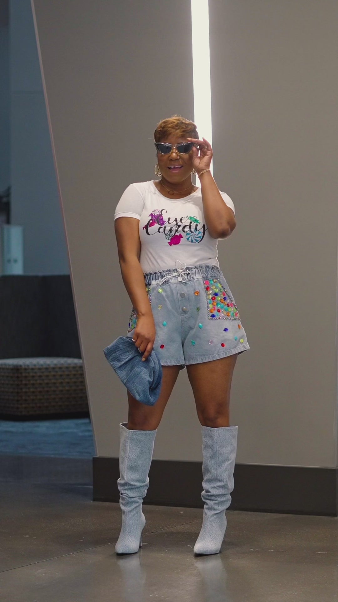 Eye Candy denim shorts