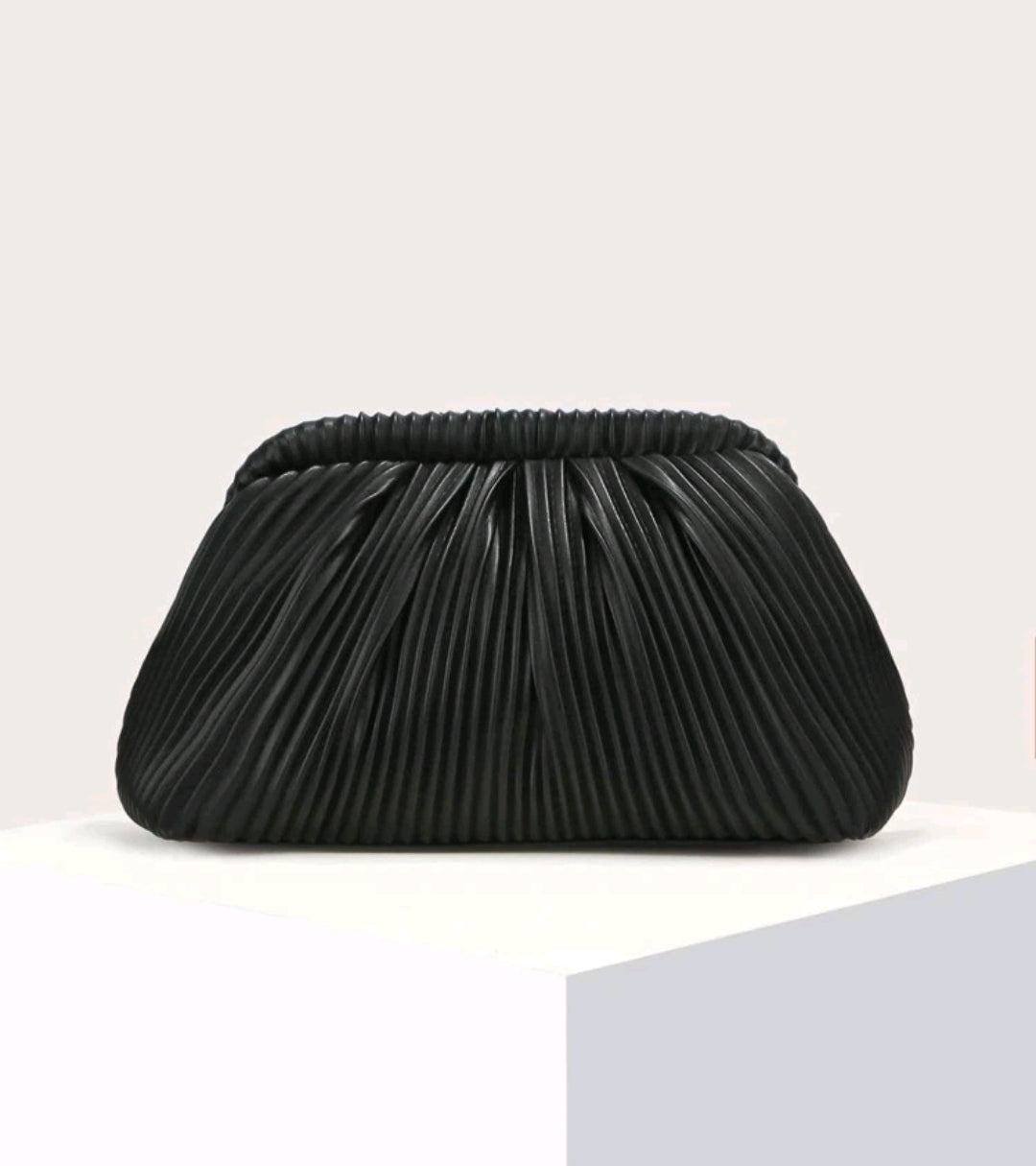 black clutch bag